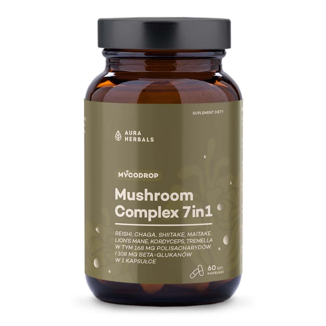 Aura Herbals - Mycodrop, Svampkomplex 7-i-1, 60 kapslar | Vitaminer och MineralerSvamptillskottÖrter och växtbaserade preparat | Apoteka