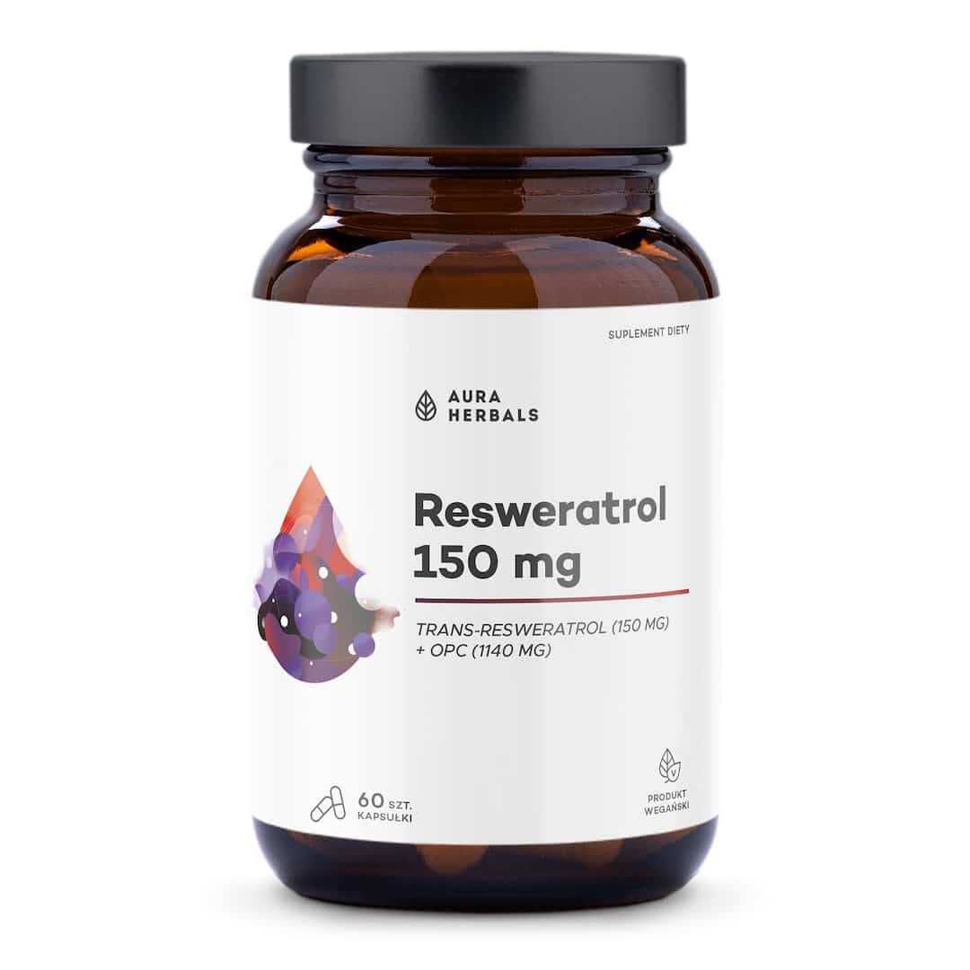 Aura Herbals - Resveratrol, 150 mg, 60 kapslar | Vitaminer och MineralerResveratrol | Apoteka