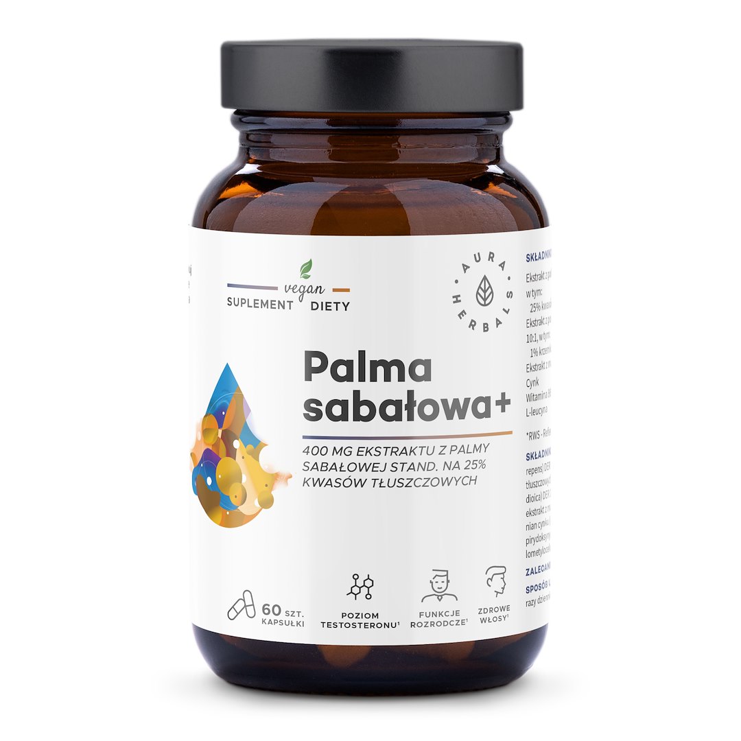Aura Herbals - Sabalpalm, 400 mg, 60 kapslar | Vitaminer och MineralerSexuell hälsaÖrttillskottMaca | Apoteka