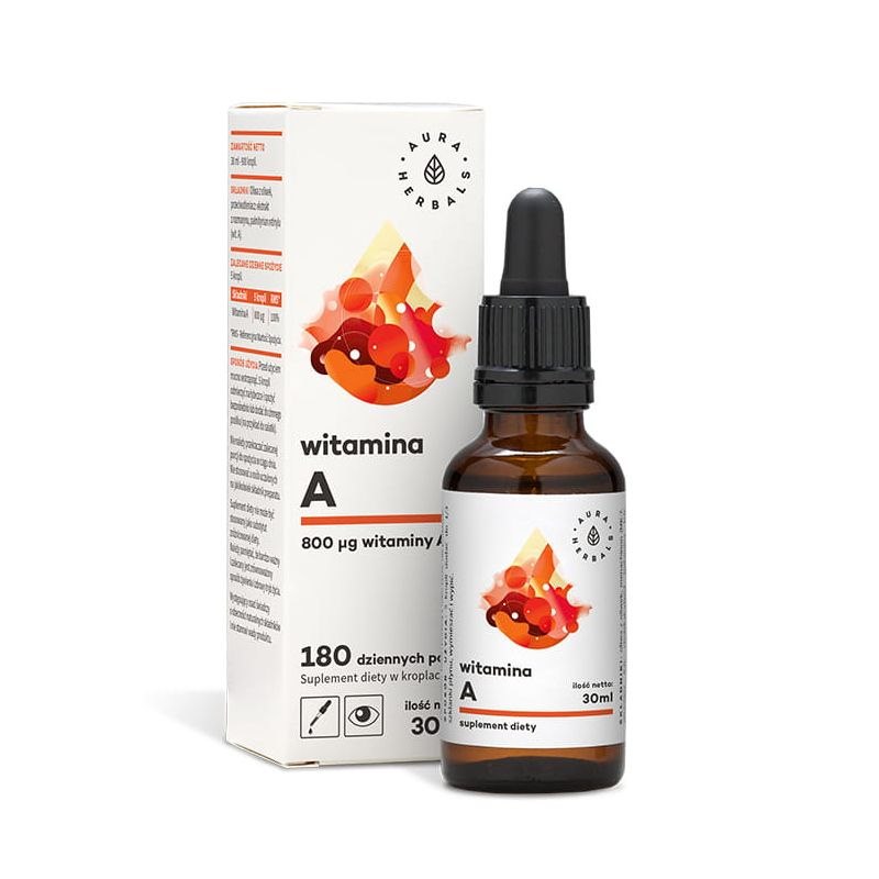 Aura Herbals - Vitamin A, 30 ml | Vitaminer och MineralerVissa vitaminerA-vitamin | Apoteka