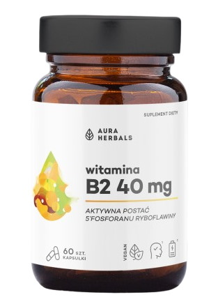 Aura Herbals - Vitamin B2 R-5-P, 40 mg riboflavin, 60 kapslar | Vitaminer och MineralerB2 | Apoteka