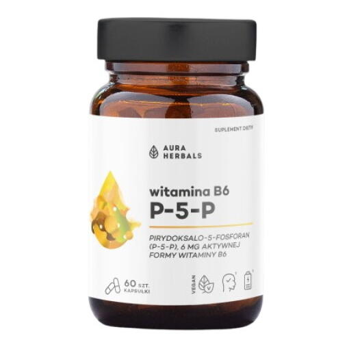 AURA HERBALS Vitamin B6 P-5-P 6 mg (60 caps)