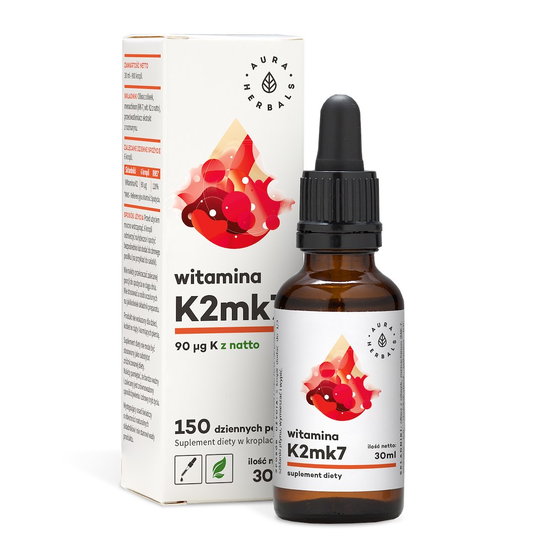 Aura Herbals - Vitamin K2, 90 mcg, 30 ml | Vitaminer och MineralerVissa vitaminerK-vitamin | Apoteka