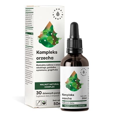 Aura Herbals - Valnöt Naturligt Komplex, 50 ml | Vitaminer och MineralerÖrter och växtbaserade preparat | Apoteka