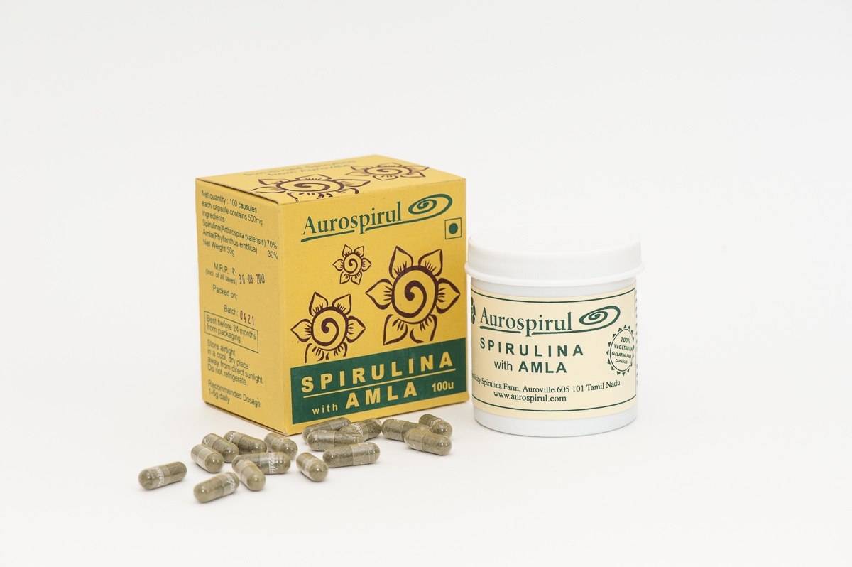 Aurospirul - Spirulina med Amla, 100 kapslar | Vitaminer och MineralerHälsokostSpirulinaÖrter och växtbaserade preparat | Apoteka