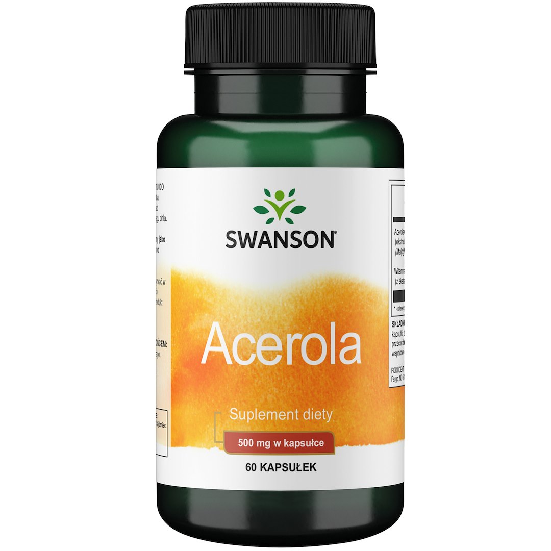 Swanson - Acerola, 500 mg, 60 kapslar | Vitaminer och MineralerHälsa och välbefinnandeImmunförsvaretHälsokostVitamin C | Apoteka