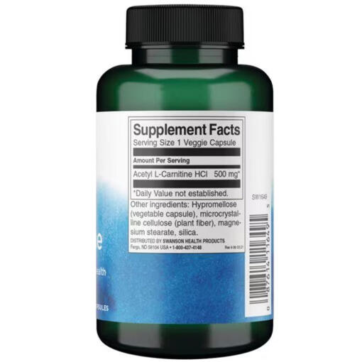 Swanson - Acetyl L-Carnitine, 500 mg - 100 kapslar - Bild 3