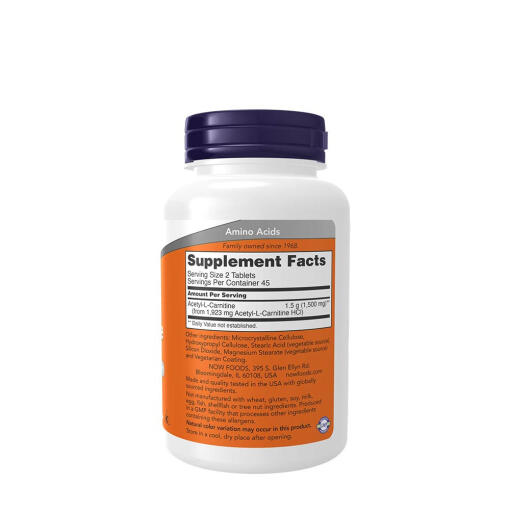 NOW - Acetyl-L-Carnitine, 750 mg - Bild 2