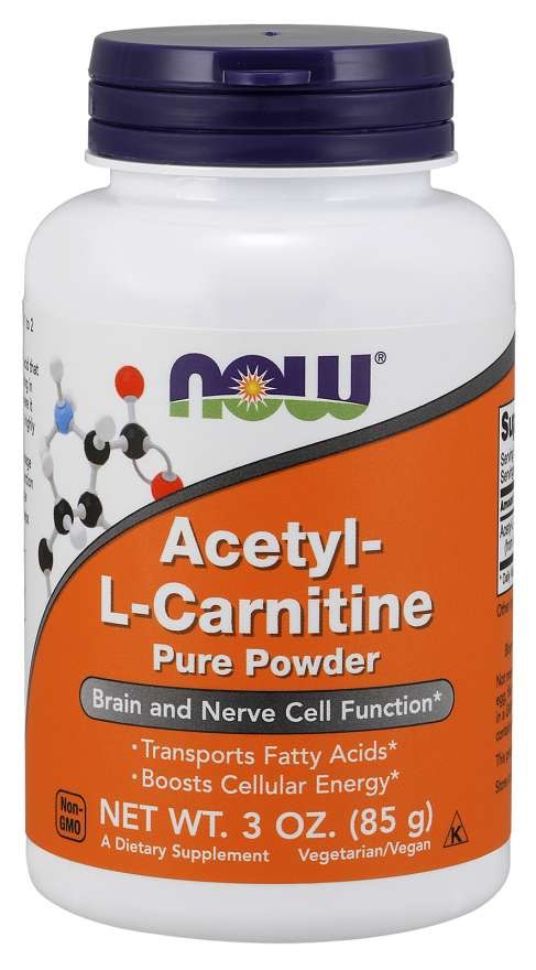 NOW Foods - Acetyl-L-Carnitine, Rent Pulver, 85g | Vitaminer och MineralerAminosyror och BCAAHälsokostL-karnitinFitness och träning | Apoteka