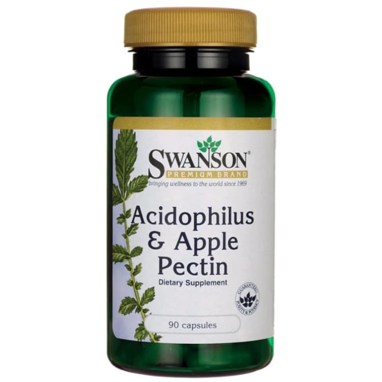 Swanson - Acidophilus &amp; Äppelpektin, 90 kapslar | Hälsa och välbefinnandeHälsokostMatsmältningshälsaProbiotikaAcidophilus – Mjölksyrabakterier för Mage & Tarmflora | Apoteka