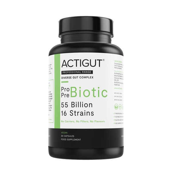 ActiHealth - ActiGut ProPreBiotic, 30 kapslar | Hälsa och välbefinnandeHälsokostMatsmältningshälsaProbiotika | Apoteka
