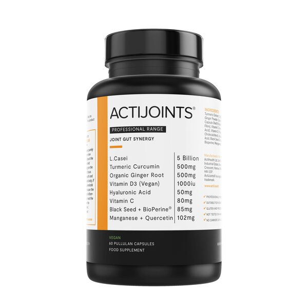 ActiHealth - ActiJoints, 60 veganska pullulankapslar | Veganska produkterHälsa och välbefinnandeÖrttillskottHälsokostKollagenStöd för ledernaFräsch hudBarns hälsa | Apoteka