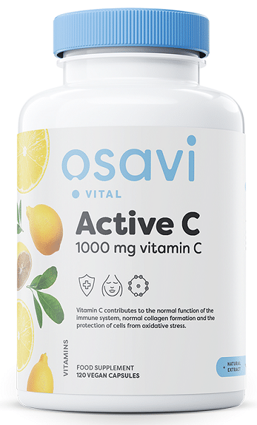 Osavi - Aktivt C, 1000 mg C-vitamin, 120 veganska kapslar | Vitaminer och MineralerHälsa och välbefinnandeHälsokostVitamin C | Apoteka