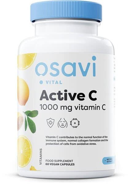 Osavi - Aktivt C, 1000 mg C-vitamin, 60 veganska kapslar | Vitaminer och MineralerHälsa och välbefinnandeHälsokostVitamin C | Apoteka