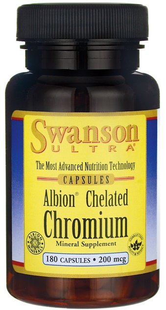 Swanson - Albion Kelaterat Krom, 200 mcg - 180 kapslar | Vitaminer och MineralerVissa mineralerHälsokostKrompikolinat | Apoteka