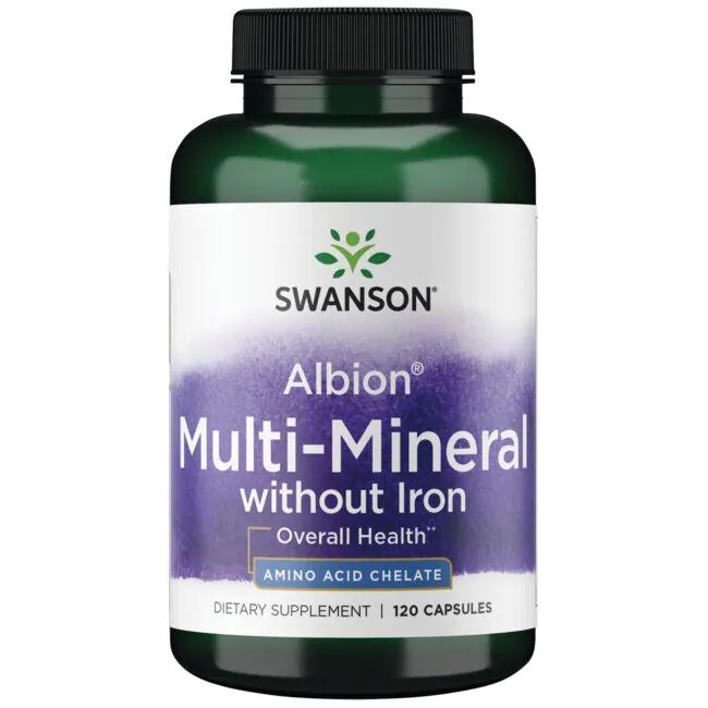 Swanson - Albion Multi-Mineral utan Järn, 120 kapslar | Vitaminer och MineralerHälsokostMultimineraler | Apoteka