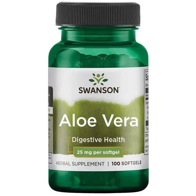 Swanson - Aloe Vera, 25 mg, 100 mjukkapslar | Vitaminer och MineralerHälsa och välbefinnandeHälsokostÖrter och växtbaserade preparat | Apoteka