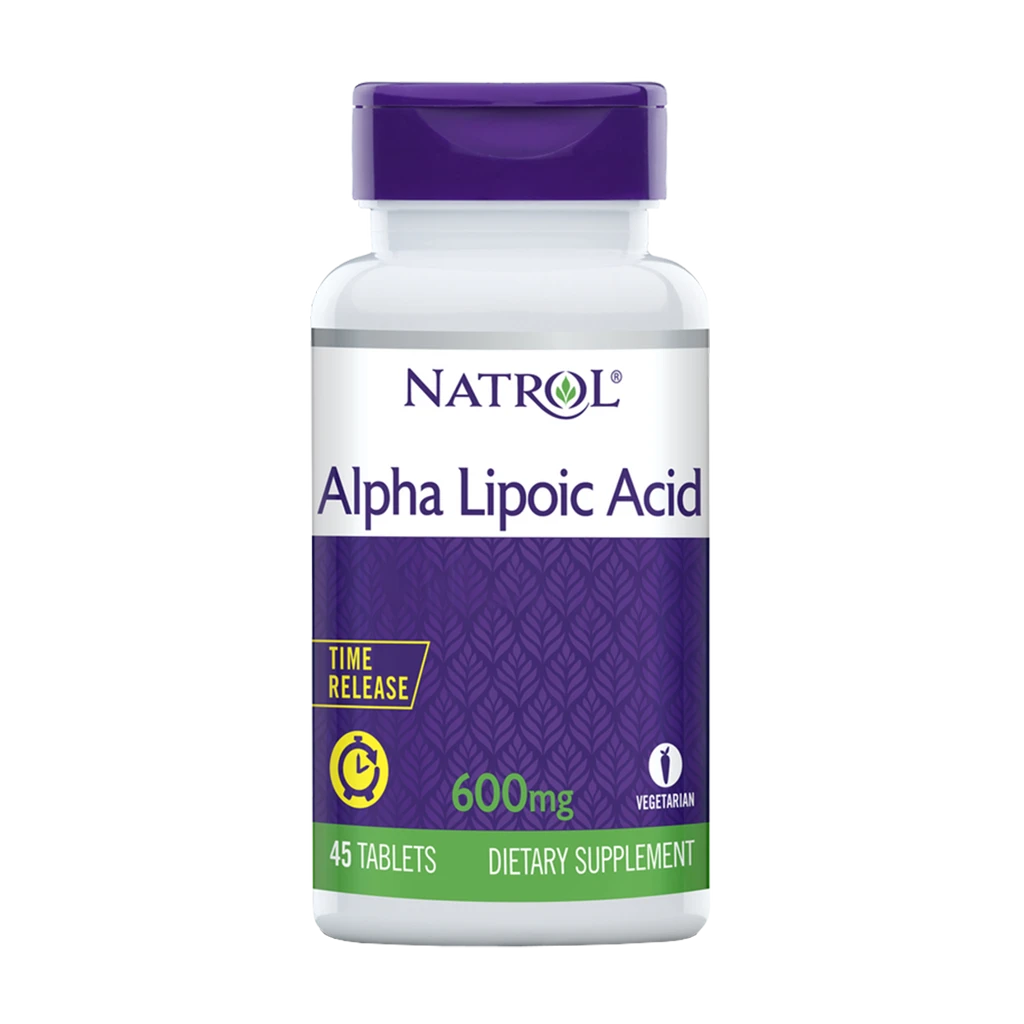 Natrol - Alpha Lipoic Acid Tidsfrisättning, 600 mg - 45 tabletter | Hälsa och välbefinnandeAntioxidanterHälsokostAlfa-liponsyra | Apoteka