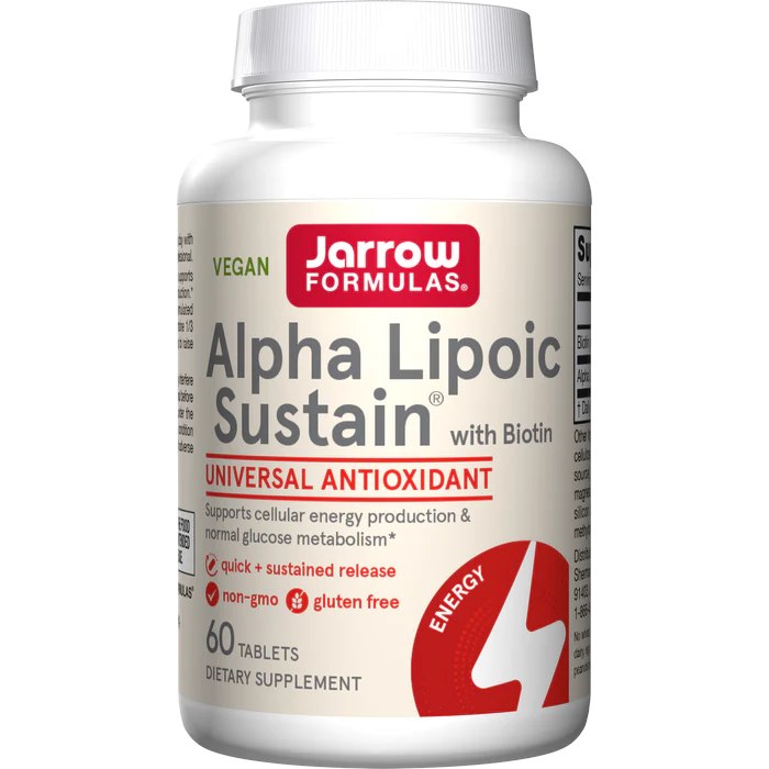 Jarrow Formulas - Alpha Lipoic Sustain med Biotin, 120 tabletter | Vitaminer och MineralerVeganska produkterHälsa och välbefinnandeHälsokostAlfa-liponsyra | Apoteka