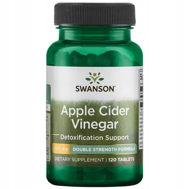 Swanson - Äppelcidervinäger, 200 mg Dubbel Styrka - 120 tabletter | Vitaminer och MineralerHälsa och välbefinnandeHälsokostÖrter och växtbaserade preparat | Apoteka