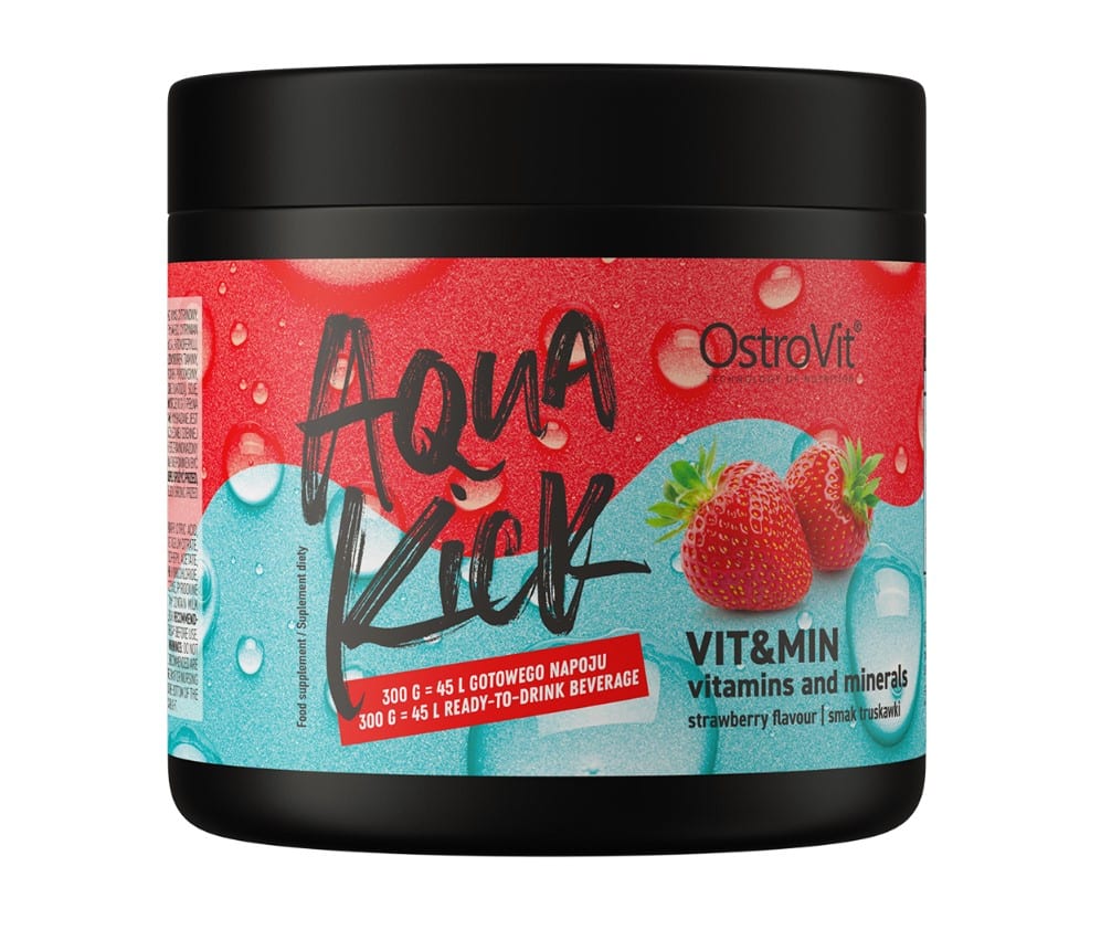 OstroVit - Aqua Kick Vit&Min, Jordgubb - 300g | Vitaminer och MineralerHälsokost | Apoteka