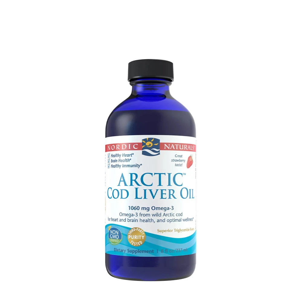 Nordic Naturals - Arctic Cod Liver Oil, Jordgubb 1060 mg - 237 ml | Vitaminer och MineralerHälsa och välbefinnandeOmega och fiskoljaHälsokostNordisk vitalitetBiohackingOmega & Näringsoljor | Apoteka