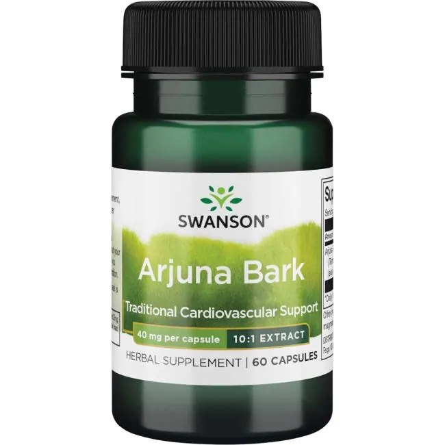 Swanson - Arjuna Bark Extrakt 10:1, 40 mg - 60 kapslar | Vitaminer och MineralerHälsa och välbefinnandeAntioxidanterÖrttillskottHälsokostÖrter och växtbaserade preparat | Apoteka