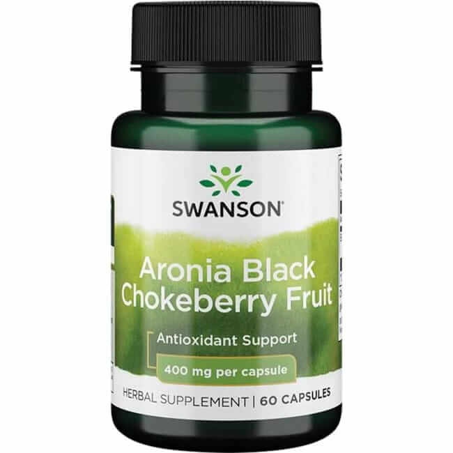 Swanson - Aronia Svart Aroniabär, 400 mg - 60 kapslar | Vitaminer och MineralerHälsa och välbefinnandeAntioxidanterÖrttillskottHälsokostÖrter och växtbaserade preparat | Apoteka