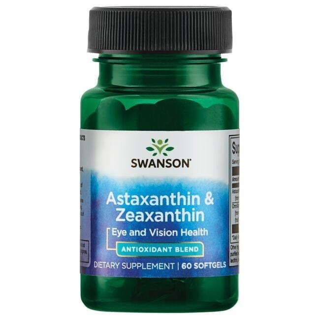 Swanson - Astaxantin &amp; Zeaxantin, 60 mjukkapslar | Vitaminer och MineralerHälsa och välbefinnandeÖgonhälsaÖrttillskottHälsokostAstaxantinÖrter och växtbaserade preparat | Apoteka