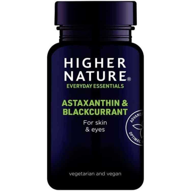 Higher Nature - Astaxantin &amp; Svartvinbär, 90 kapslar | Vitaminer och MineralerVeganska produkterHälsa och välbefinnandeÖgonhälsaHälsokostAstaxantin | Apoteka