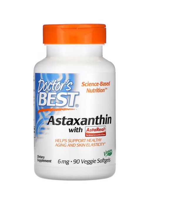 Doctors Best - Astaxanthin med AstaReal, 6 mg - 90 vegetabiliska kapslar | Vitaminer och MineralerVeganska produkterHälsa och välbefinnandeÖrttillskottHälsokostAstaxantinÖrter och växtbaserade preparat | Apoteka