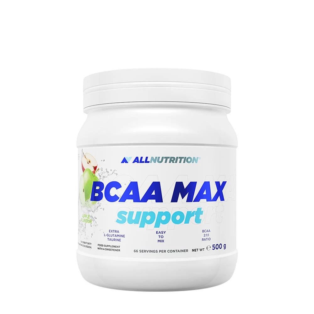 Allnutrition - BCAA Max Support, Äpple - 500g | Aminosyror och BCAAHälsokostAminosyrablandningarBCAA och EAAFitness och träning | Apoteka