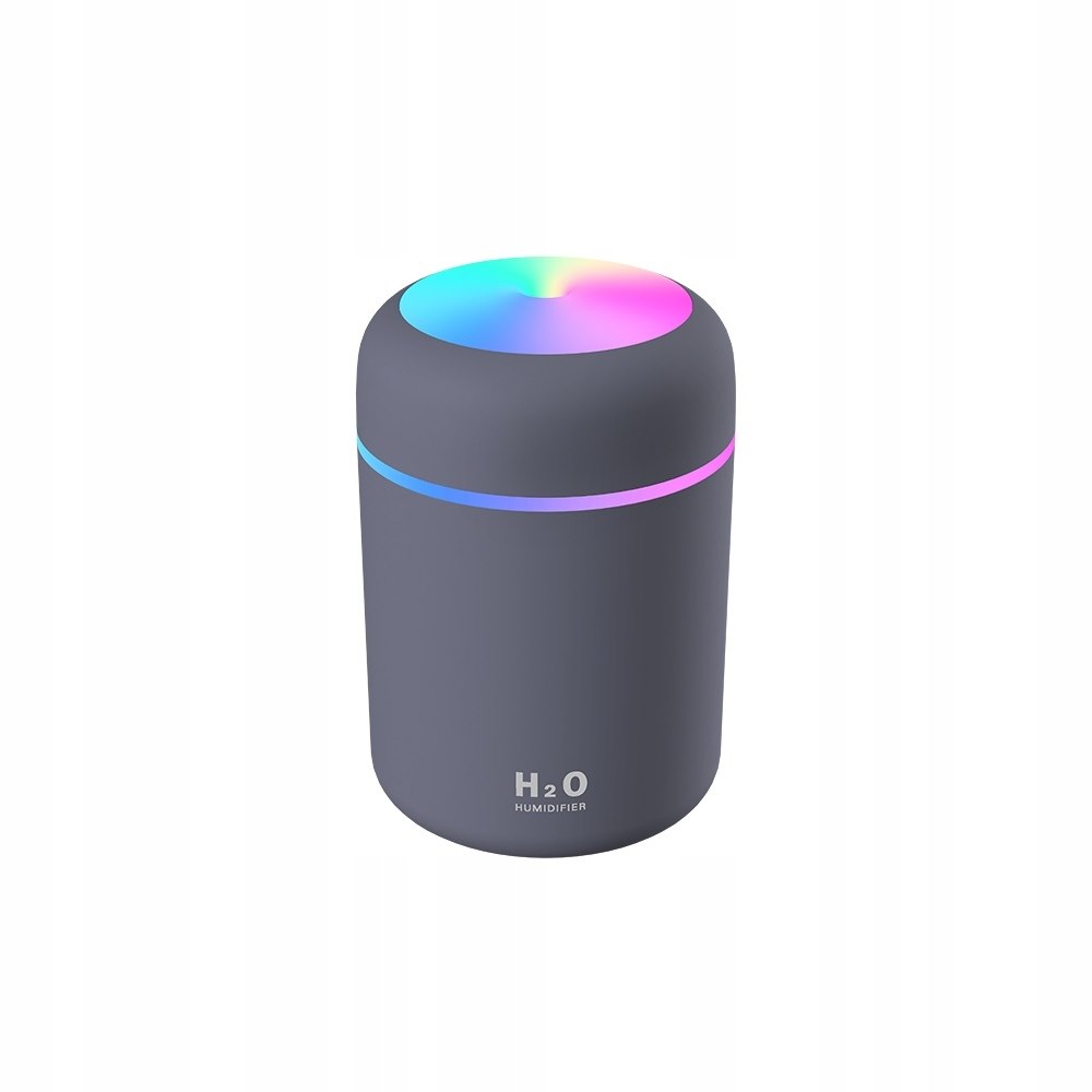 H2O - BIOU Luftfuktare och eterisk oljediffusor, USB, grå (2 watt)