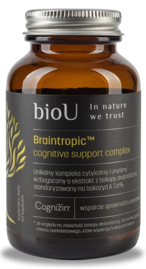 BioU - Braintropic Kognitivt Stöd, 60 kapslar | Vitaminer och MineralerMental fokus och minneGuaranaGinseng | Apoteka