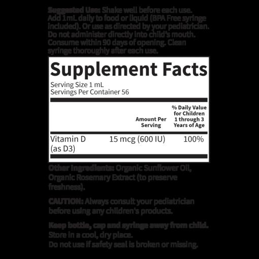 Garden of Life - Baby D3-vitamindroppar, 56 ml - Bild 2