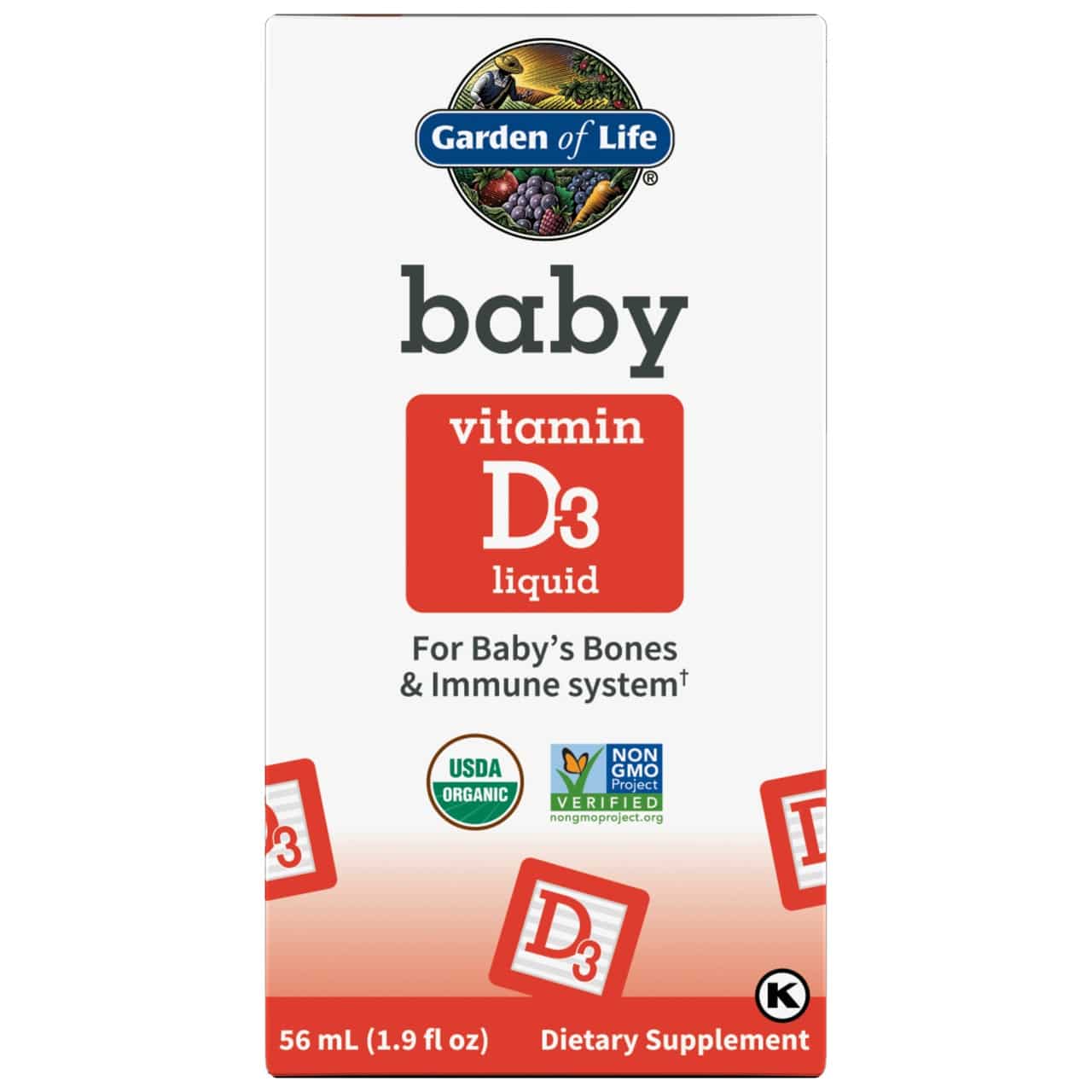 Garden of Life - Baby D3-vitamindroppar, 56 ml | Vitaminer och MineralerHälsa och välbefinnandeVissa vitaminerHälsokostBarns hälsa | Apoteka