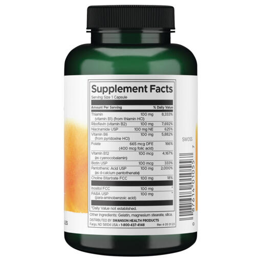Swanson - Balance B-100 Complex, 100 kapslar - Bild 3