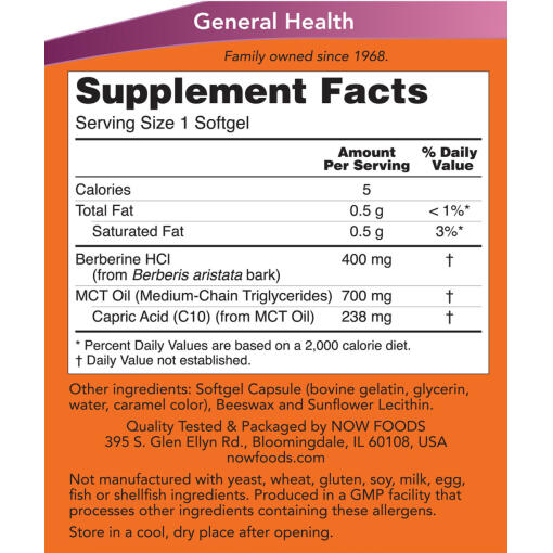 NOW - Berberin Glukossupport, storlek - Bild 2