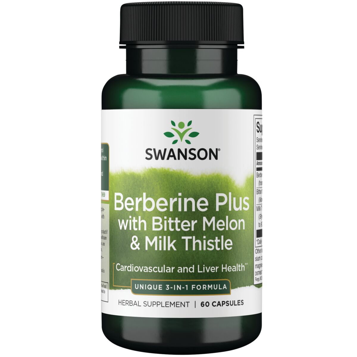 Swanson - Berberine Plus med Bittergurka &amp; Mjölktistel, 60 kapslar | Hälsa och välbefinnandeHälsokostMjölktistelMariatistelÖrter och växtbaserade preparat | Apoteka