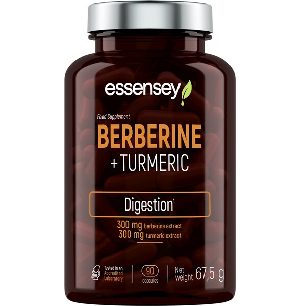 Essensey - Berberin + Gurkmeja, 90 kapslar | Vitaminer och MineralerVeganska produkterHälsa och välbefinnandeHälsokostGurkmeja | Apoteka