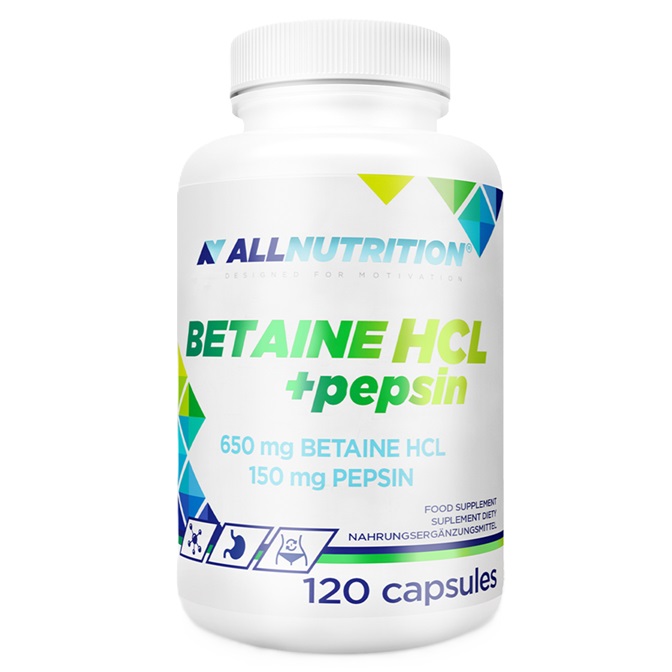 Allnutrition - Betain HCl + Pepsin, 120 kapslar | Vitaminer och MineralerHälsa och välbefinnandeHälsokostEnzymer | Apoteka