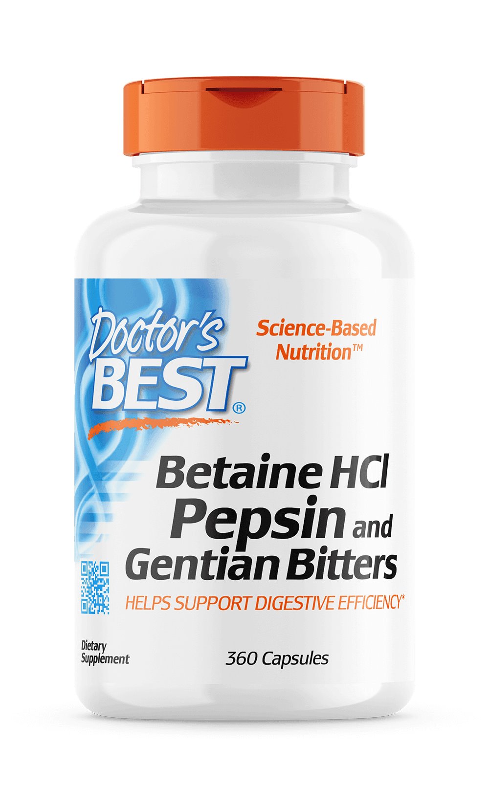 Doctors Best - Betaine HCl Pepsin &amp; Gentian Bitters, 360 kapslar | Vitaminer och MineralerHälsa och välbefinnandeImmunförsvaretHälsokostMatsmältningshälsa | Apoteka