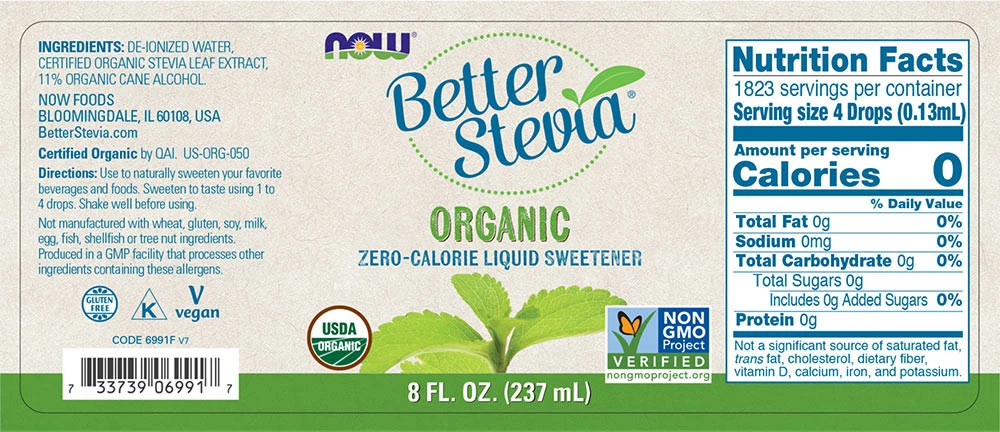 NOW - Better Stevia Flytande, 237 ml - Bild 2