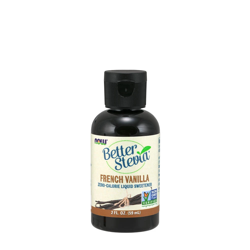 NOW - Better Stevia Flytande, Fransk Vanilj - 59 ml | Vitaminer och MineralerVeganska produkterHälsokostSötningsmedelSundhedsfødevarer | Apoteka