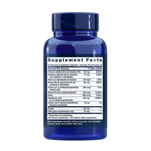 Life Extension - Bio-Active Complete B-Complex, 60 kapslar - Bild 2