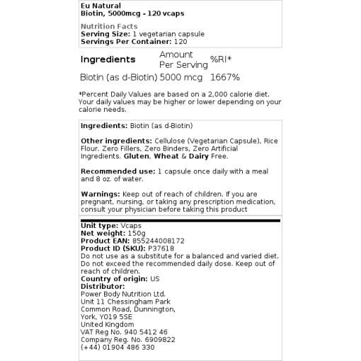 5000 mcg - 120 kapsler