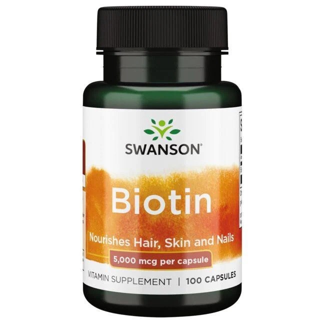Swanson - Biotin, 5000 mcg, 100 kapslar | Vitaminer och MineralerHälsa och välbefinnandeVissa vitaminerKosttillskott för kvinnorHälsokostBiotin | Apoteka