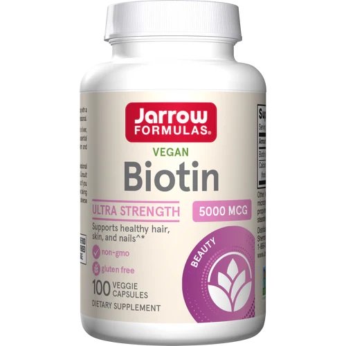 Jarrow Formulas - Biotin, 5000 mcg, 100 vegetabiliska kapslar | Veganska produkterHälsa och välbefinnandeHår och naglarHälsokostBiotin | Apoteka