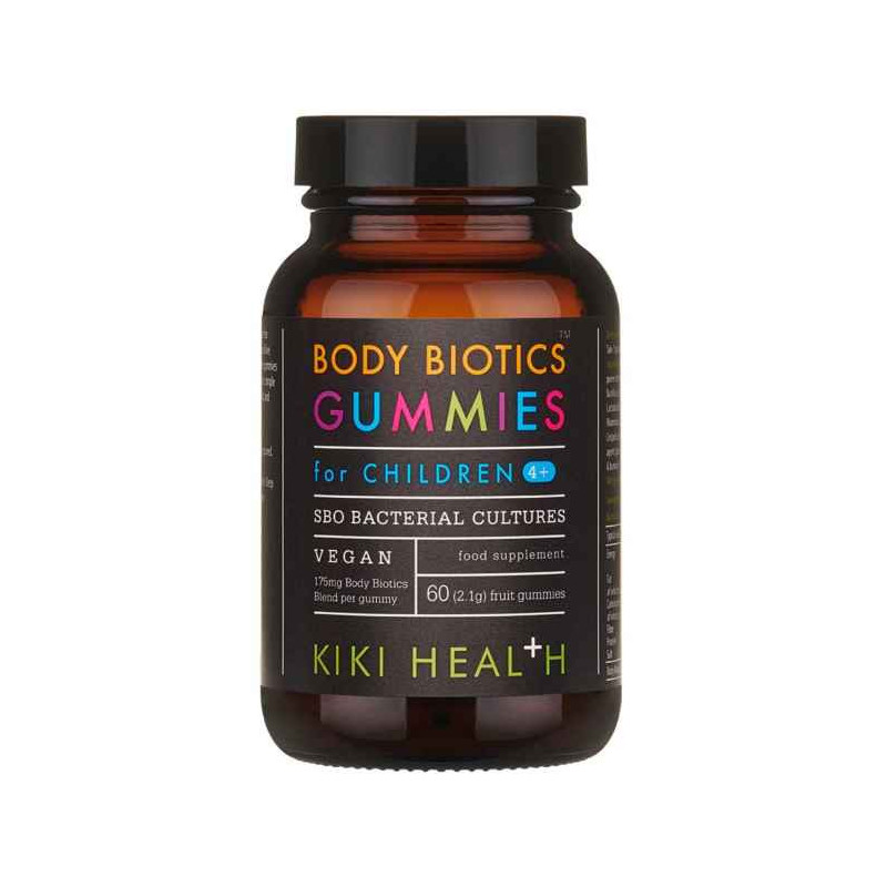 KIKI Health - Body Biotics Gummies för Barn, 175 mg - 60 gummibjörnar | Vitaminer och MineralerVeganska produkterHälsa och välbefinnandeHälsokostProbiotikaBarns hälsa | Apoteka
