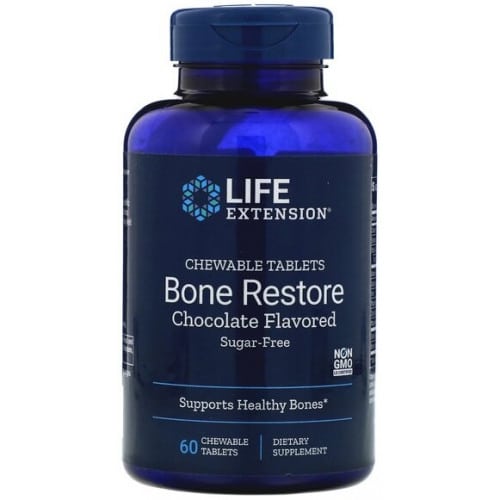 Life Extension - Bone Restore, Chokladsmak, 60 tuggtabletter | Hälsa och välbefinnandeHälsokostStöd för lederna | Apoteka